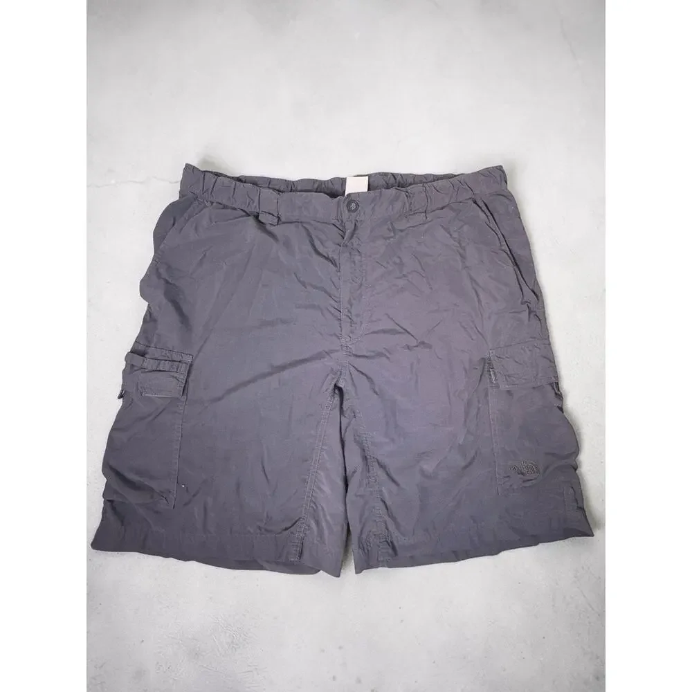 The North Face Mens XL Gray Nylon Cargo Hiking Shorts Dark Grey Outdoor Utility
